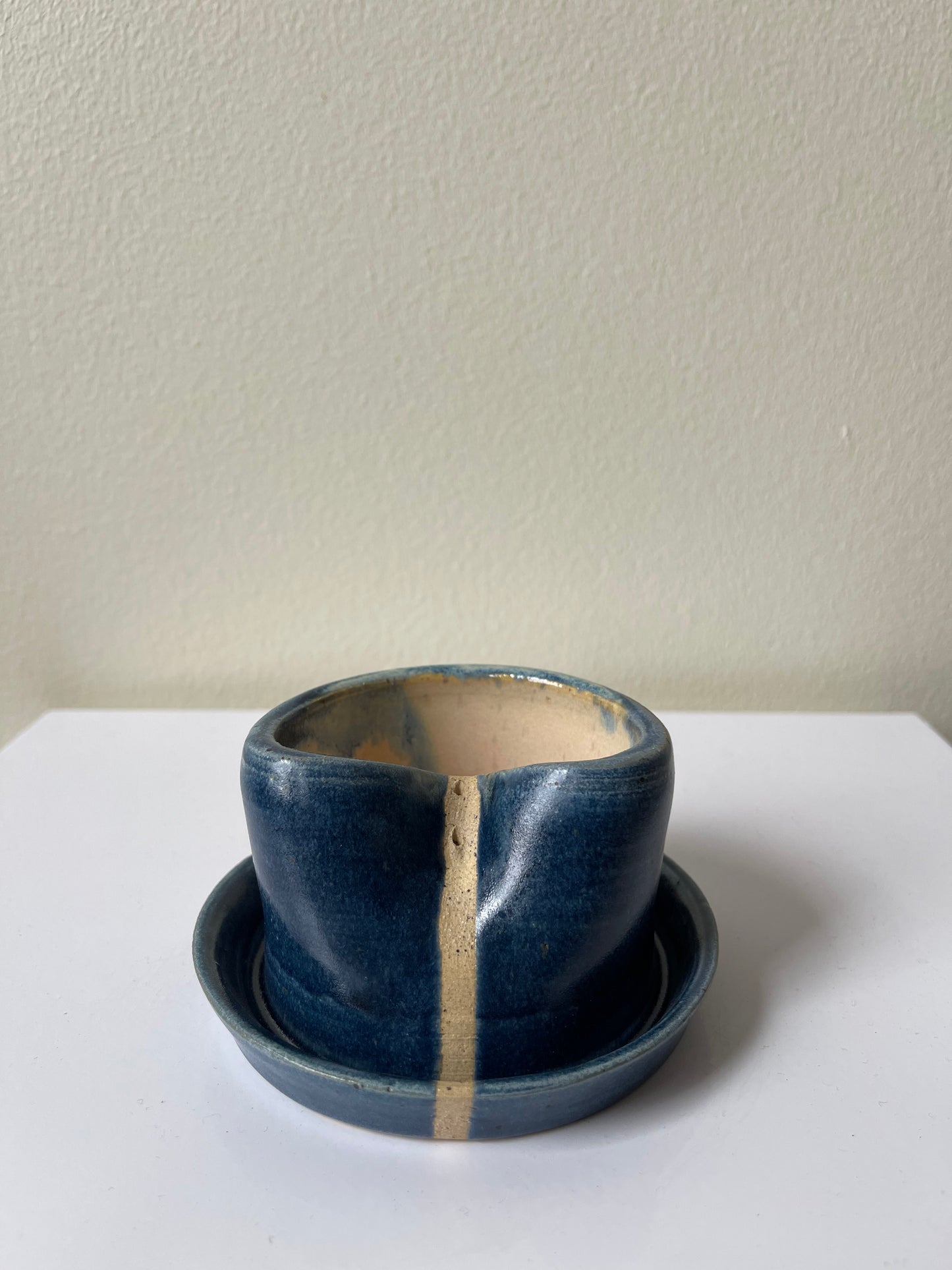 Blue & Tan Incense Holder
