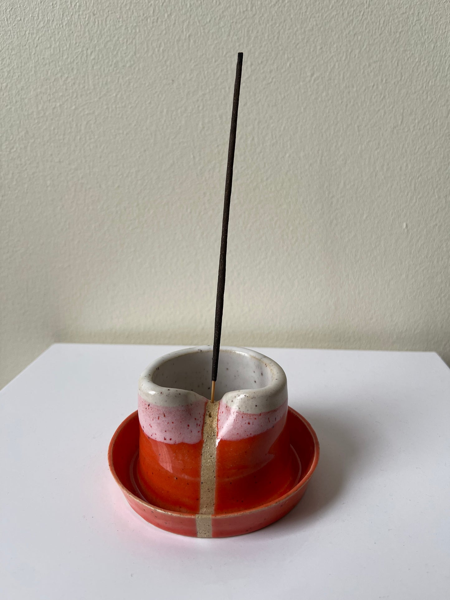 Orange & White Incense Holder