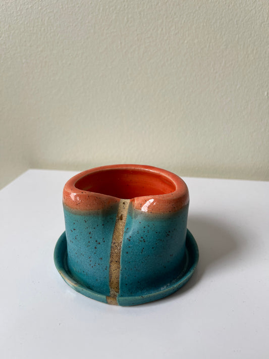 Teal & Orange Incense Holder