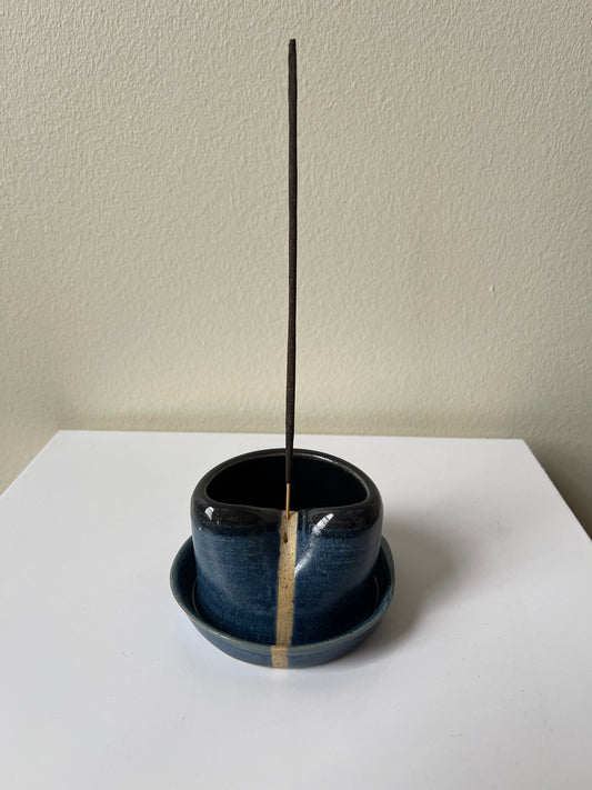 Blue & Black Incense Holder