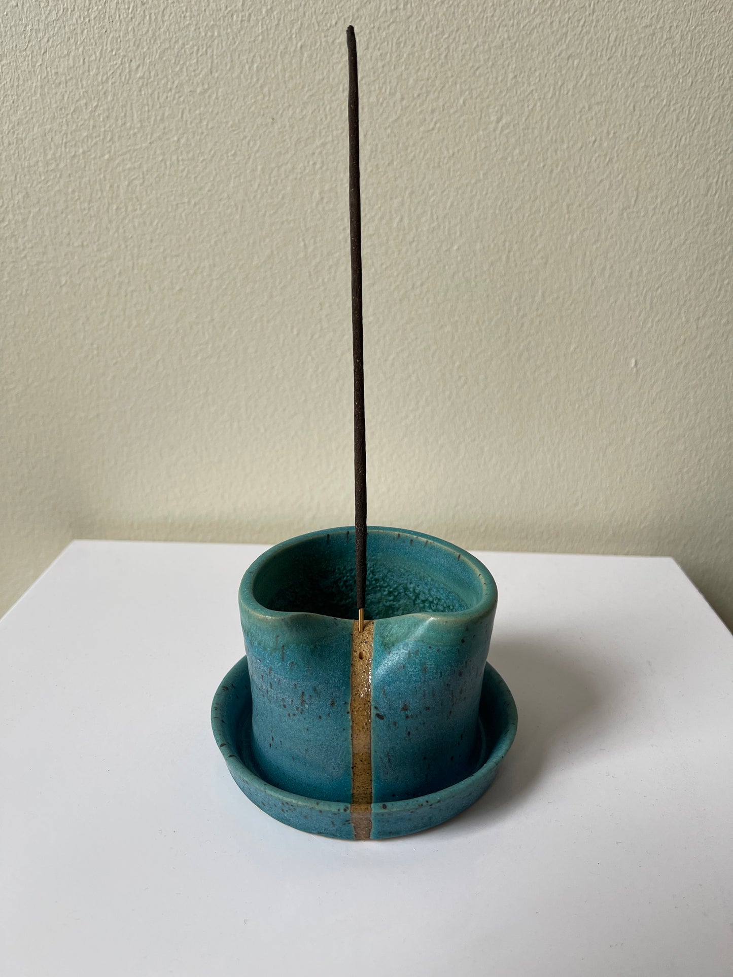 Teal Incense Holder