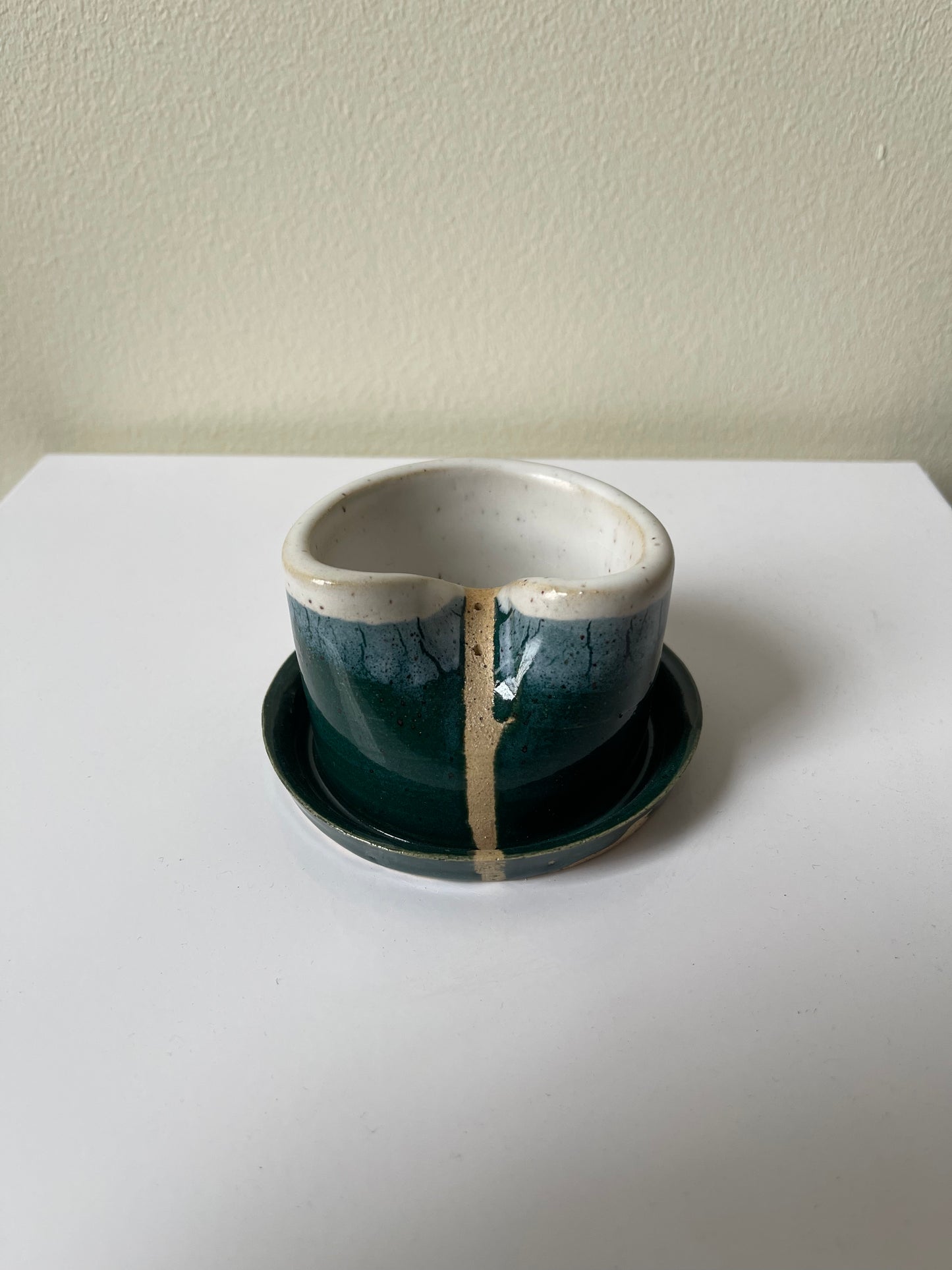 Green & White Incense Holder
