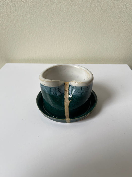 Green & White Incense Holder