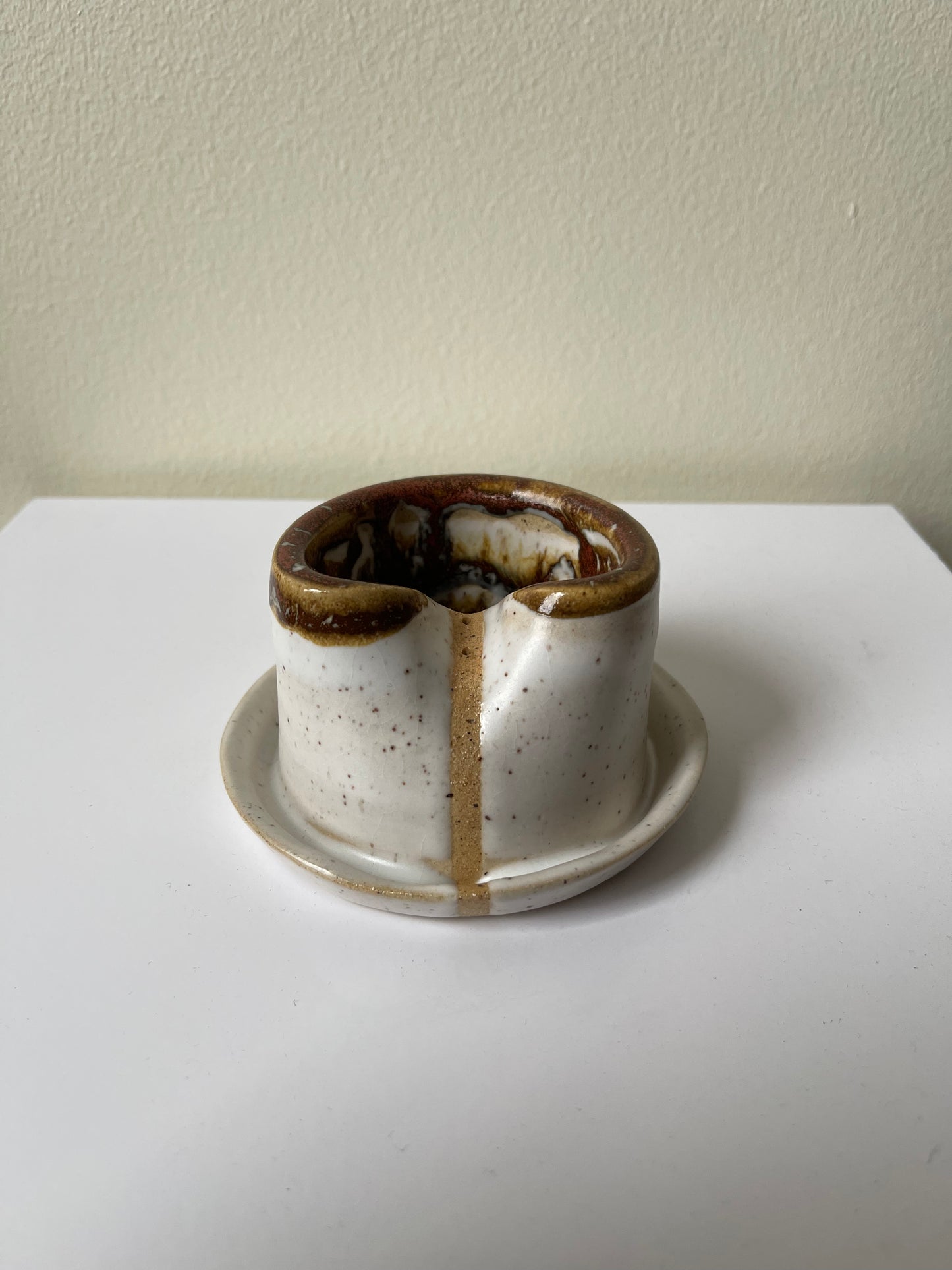 White & Brown Incense Holder