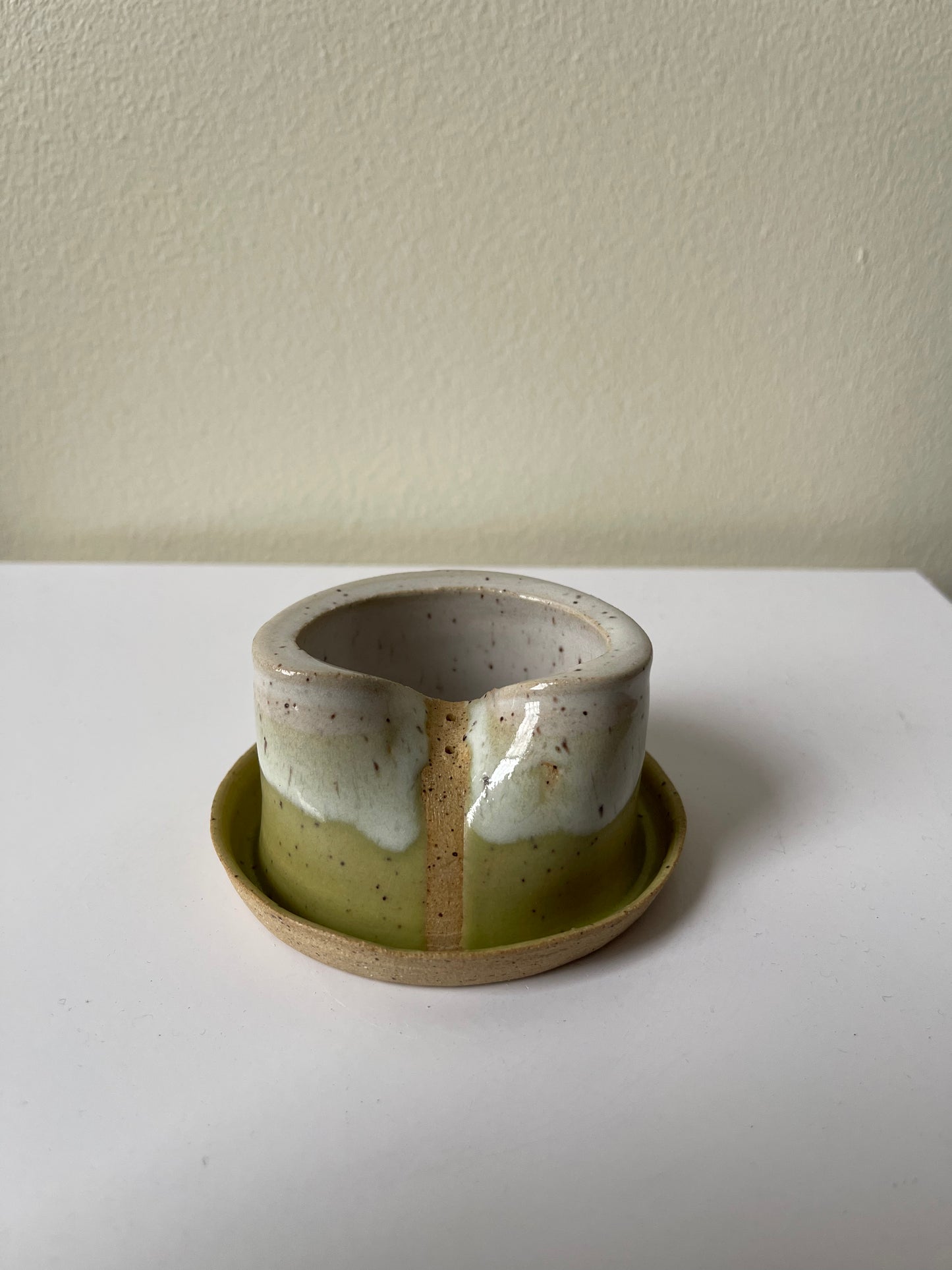 Lime Green & White Incense Holder