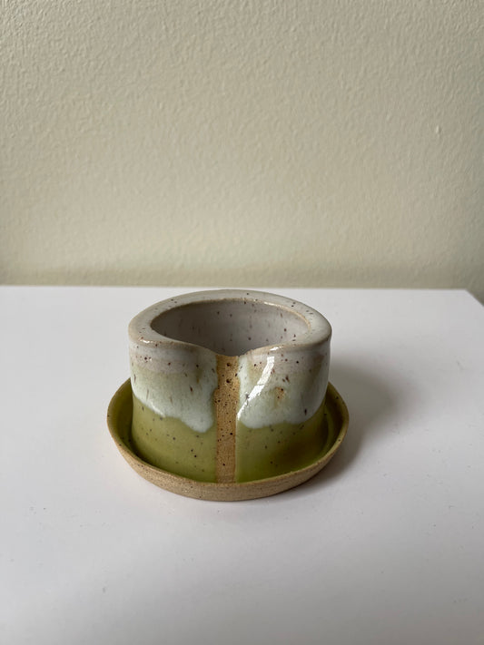 Lime Green & White Incense Holder