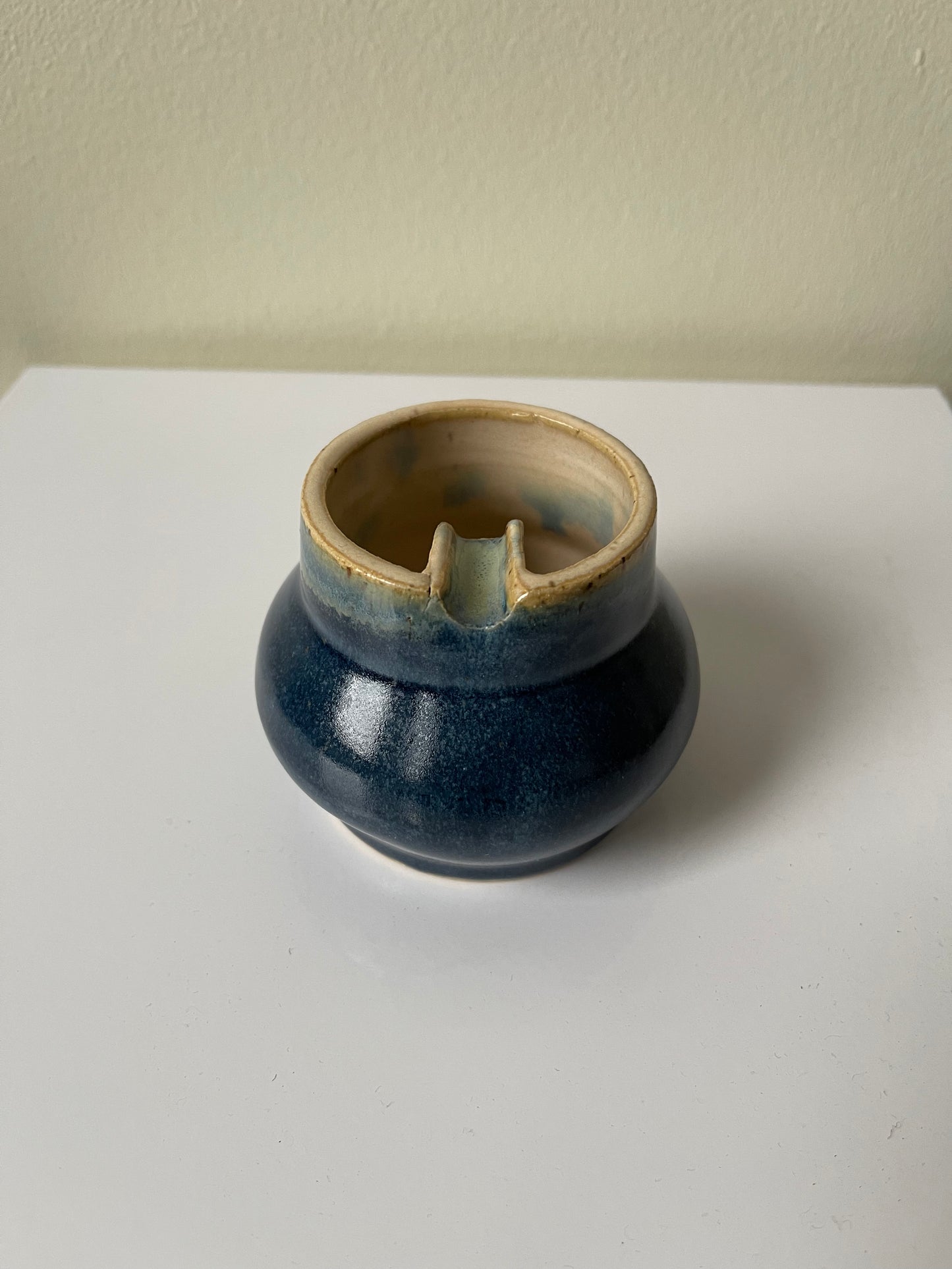 Blue & Tan Small Ashtray