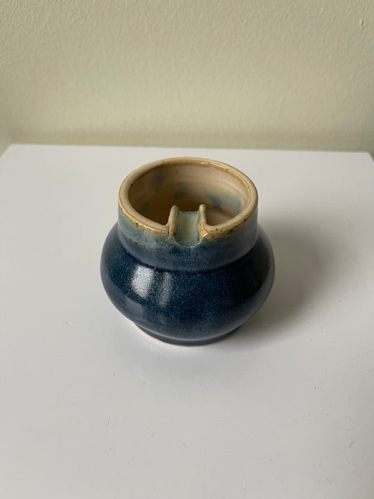 Blue & Tan Small Ashtray