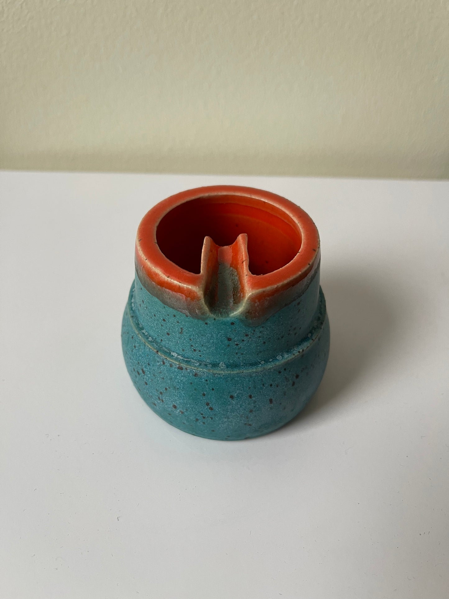 Teal & Orange Small Ashtray