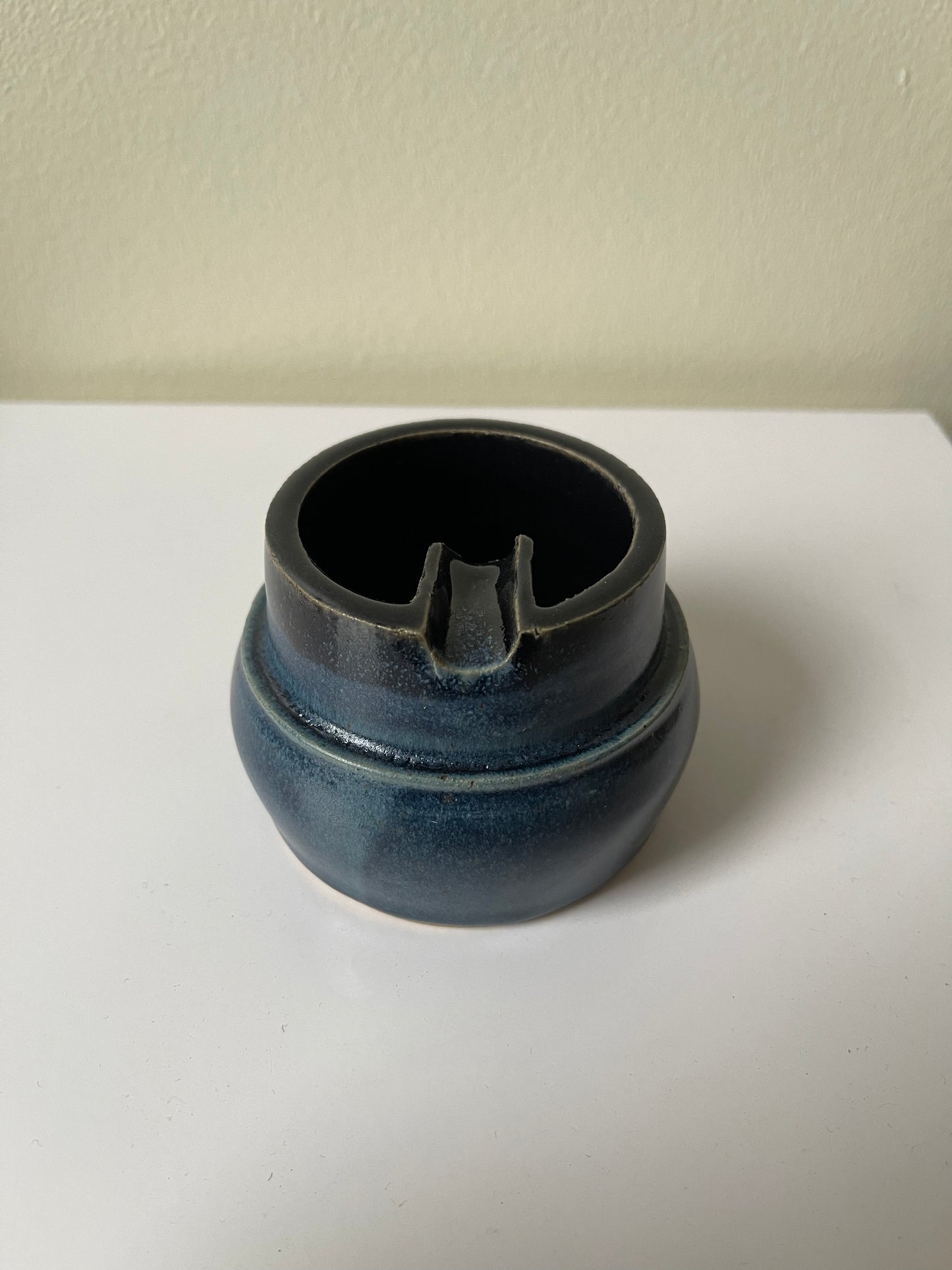 Blue & Black Ashtray
