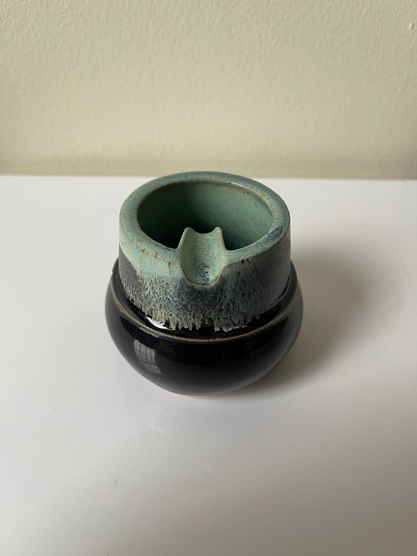 Black & Teal Small Ashtray