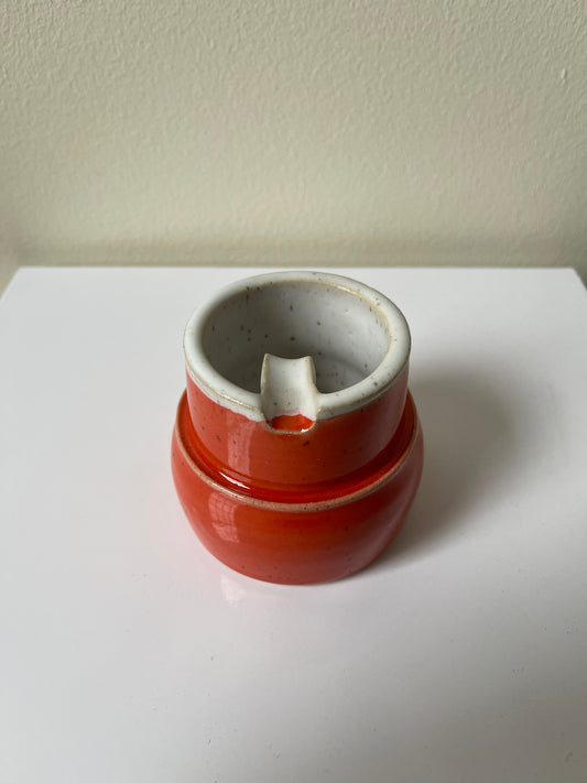 Orange & White Small Ashtray