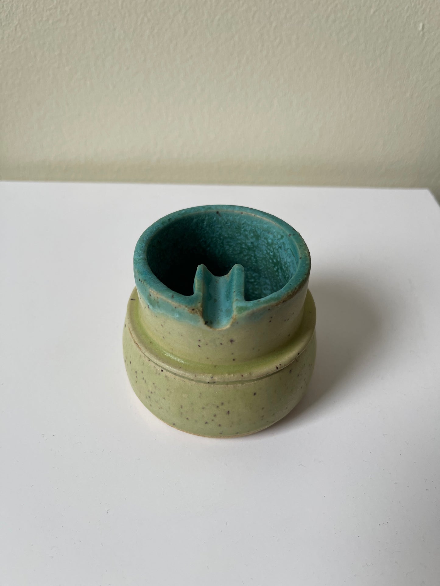 Lime Green & Teal Ashtray