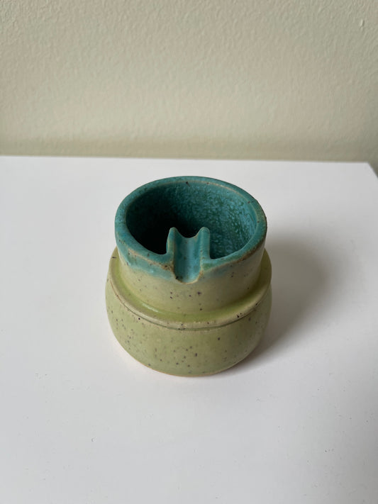 Lime Green & Teal Ashtray
