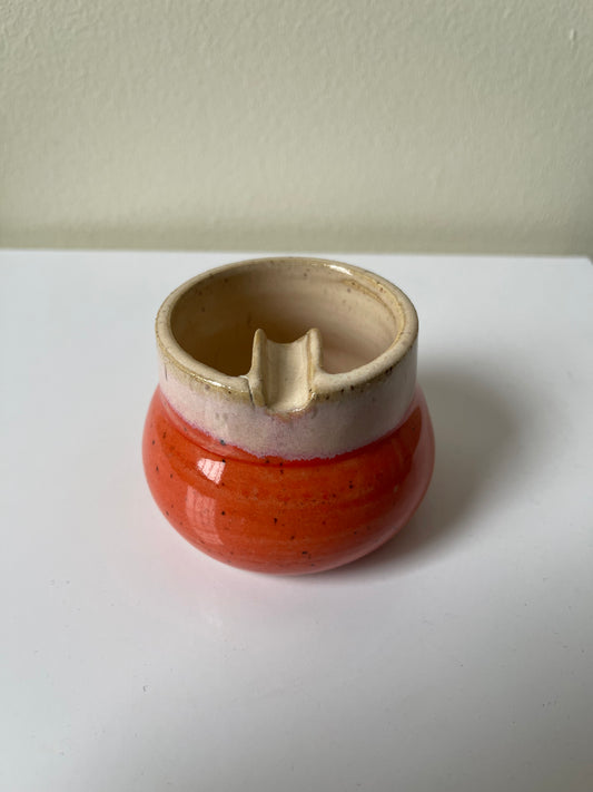 Orange & Tan Small Ashtray